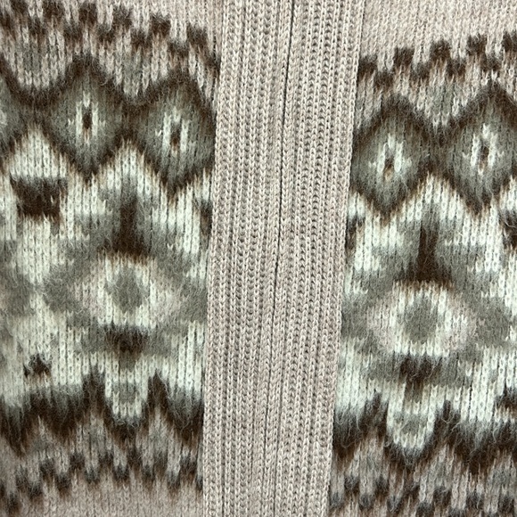 Vintage Clipper Mist Knit Sweater Men's Fair Isle Full Zip Grandpacore Winter L - Picture 4 of 11